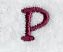 Casual Serif Letter P (3 Inch)