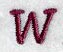 Casual Serif Letter W (3 Inch)