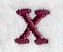 Casual Serif Letter X (3 Inch)