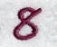 Casual Serif Number 8 (3 Inch)
