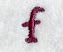 Casual Serif Lower Case Letter f (3 Inch)