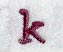 Casual Serif Lower Case Letter k (3 Inch)