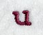 Casual Serif Lower Case Letter u (3 Inch)