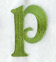 Victorian Lower Case Letter p (3 Inch)