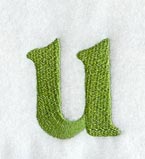 Victorian Lower Case Letter u (3 Inch)