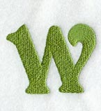 Victorian Lower Case Letter w (3 Inch)