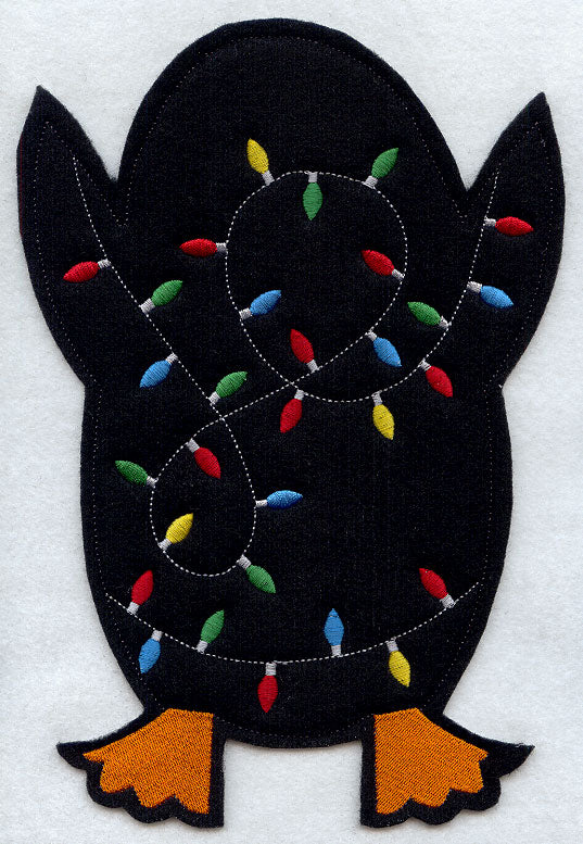 Christmas Penguin - Back (Crafty Cut Applique)