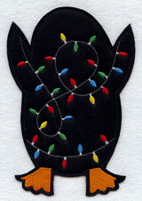 Christmas Penguin - Back (Crafty Cut Applique)
