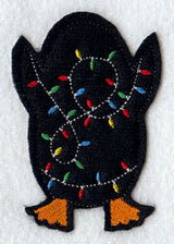 Christmas Penguin - Back (Crafty Cut Applique)