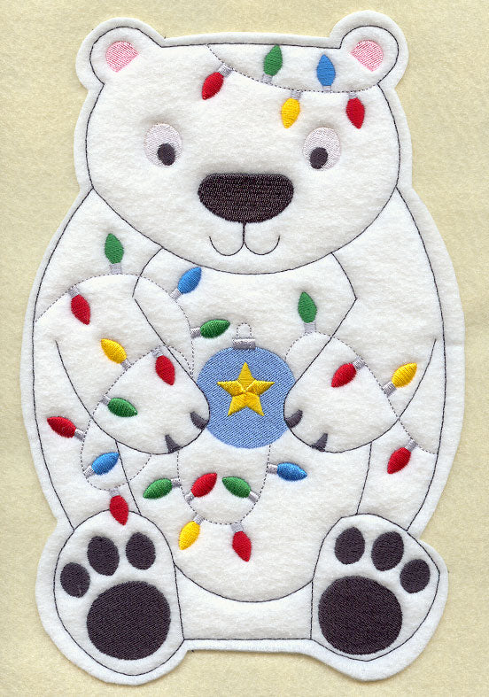 Christmas Polar Bear - Front (Crafty Cut Applique)