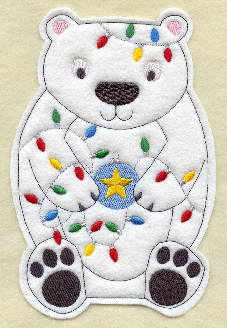 Christmas Polar Bear - Front (Crafty Cut Applique)