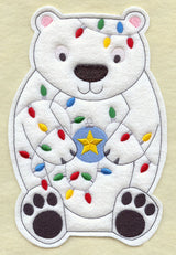 Christmas Polar Bear - Front (Crafty Cut Applique)