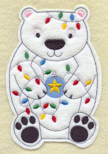 Christmas Polar Bear - Front (Crafty Cut Applique)