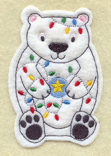 Christmas Polar Bear - Front (Crafty Cut Applique)