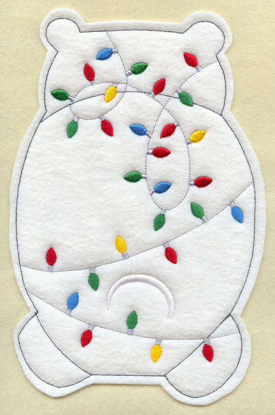 Christmas Polar Bear - Back (Crafty Cut Applique)