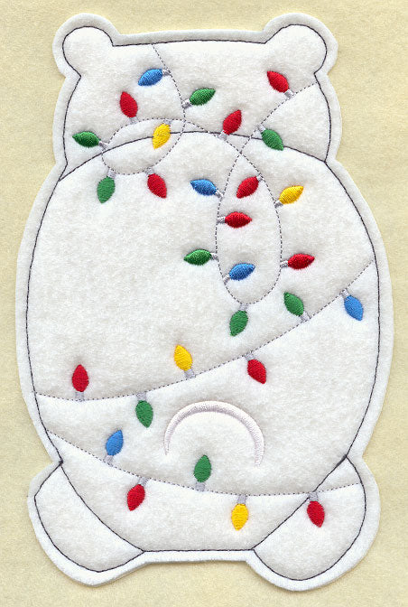 Christmas Polar Bear - Back (Crafty Cut Applique)