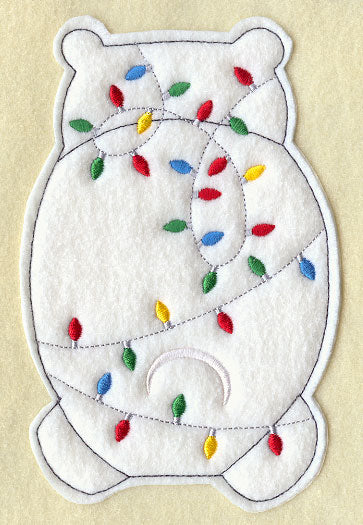 Christmas Polar Bear - Back (Crafty Cut Applique)
