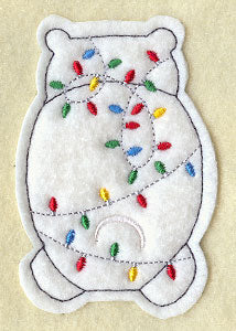 Christmas Polar Bear - Back (Crafty Cut Applique)