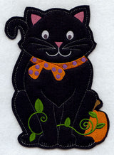 Black Cat - Front (Crafty Cut Applique)