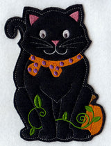 Black Cat - Front (Crafty Cut Applique)