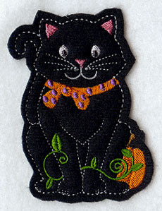 Black Cat - Front (Crafty Cut Applique)