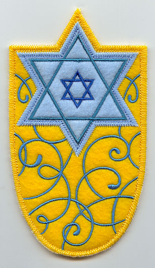 Star of David Silverware Holder (In-the-Hoop)