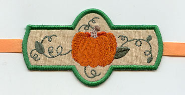 Pumpkin Vine Napkin Ring (In-the-Hoop)