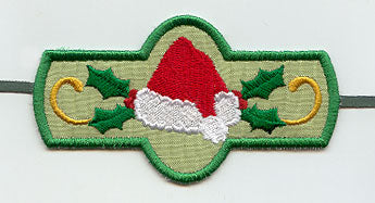 Santa Hat & Holly Napkin Ring (In-the-Hoop)