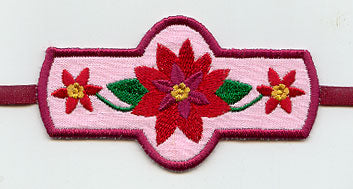 Poinsettia Trio Napkin Ring (In-the-Hoop)