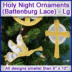A Holy Night Ornaments (Battenburg Lace) Design Pack