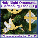 A Holy Night Ornaments (Battenburg Lace) Design Pack