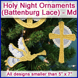 A Holy Night Ornaments (Battenburg Lace) Design Pack