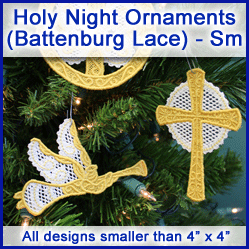 A Holy Night Ornaments (Battenburg Lace) Design Pack