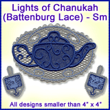 A Lights of Chanukah (Battenburg Lace) Design Pack