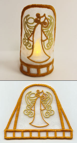 Art Nouveau Angel 1 Tea Light Wrap (In-the-Hoop)
