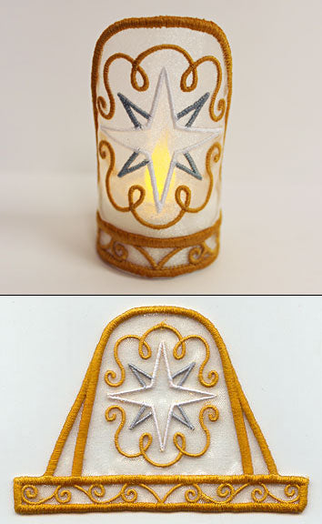 Star Tea Light Wrap (In-the-Hoop)