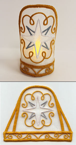 Star Tea Light Wrap (In-the-Hoop)