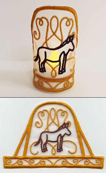 Donkey Tea Light Wrap (In-the-Hoop)