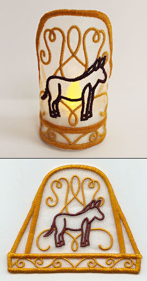 Donkey Tea Light Wrap (In-the-Hoop)
