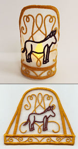 Donkey Tea Light Wrap (In-the-Hoop)