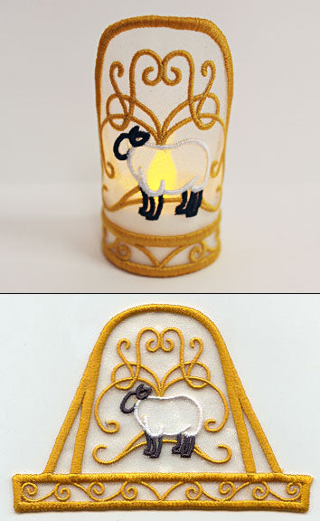 Sheep Tea Light Wrap (In-the-Hoop)