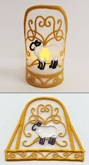 Sheep Tea Light Wrap (In-the-Hoop)