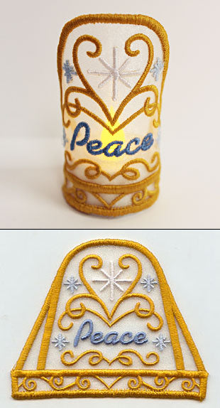 Peace Tea Light Wrap (In-the-Hoop)