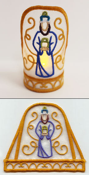 Wise Man 1 Tea Light Wrap (In-the-Hoop)