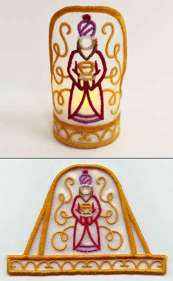 Wise Man 3 Tea Light Wrap (In-the-Hoop)