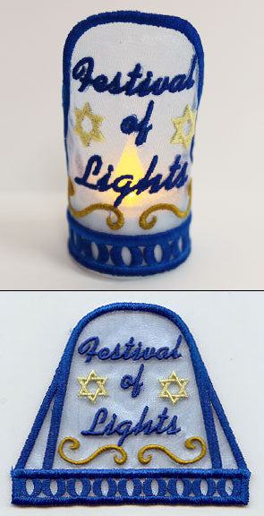 Festival of Lights Tea Light Wrap (In-the-Hoop)