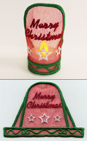 Merry Christmas Tea Light Wrap (In-the-Hoop)