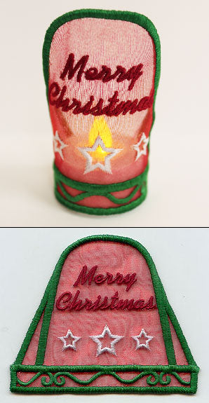 Merry Christmas Tea Light Wrap (In-the-Hoop)