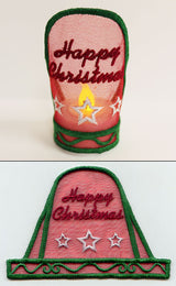 Happy Christmas Tea Light Wrap (In-the-Hoop)
