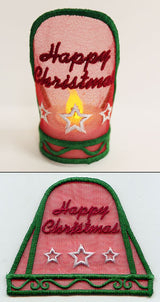 Happy Christmas Tea Light Wrap (In-the-Hoop)